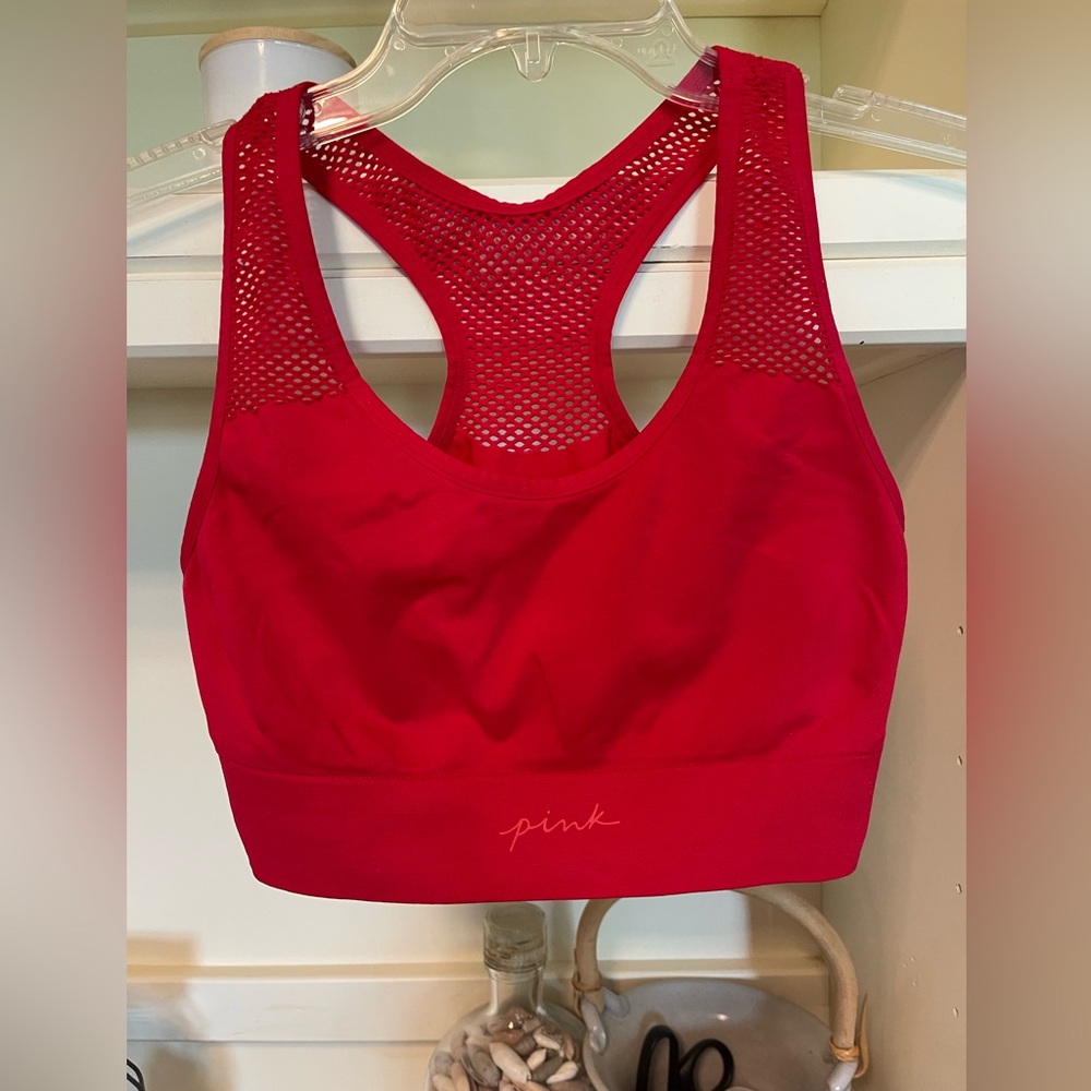PINK Victoria's Secret Bold Red Sports Bra